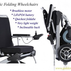 8′′ 10′′ 12′′ Light Weight Brushless Power Electric Wheelchair