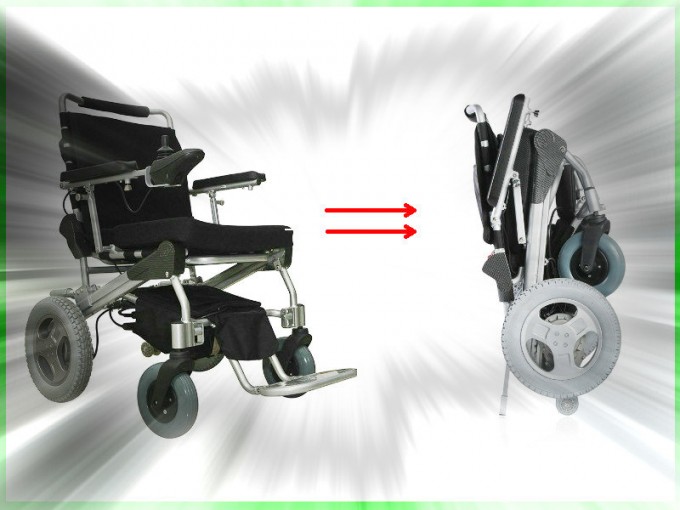 Fast Folding Electric Wheelchair with LiFePO4 Battery Image1