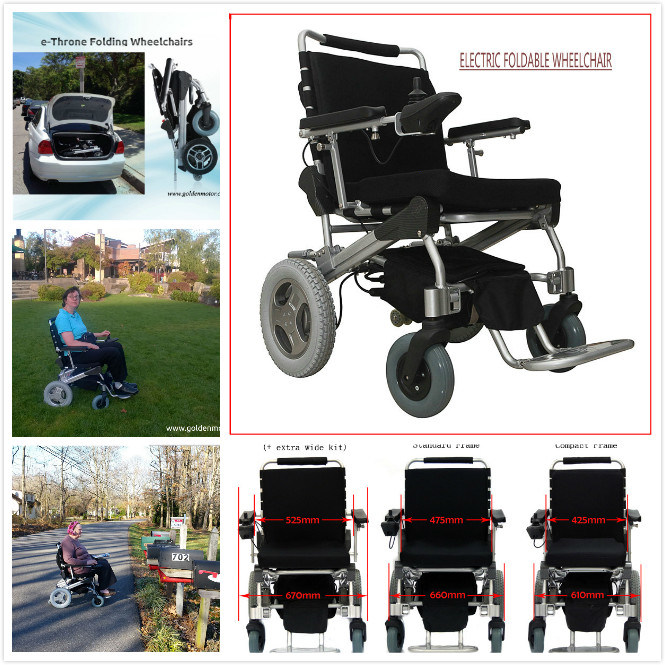 12inch E-Throne Electric Wheelchair, Portable Wheelchair, Lightweight Wheelchair Image1