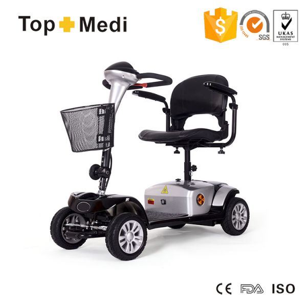 Topmedi Tiltable Head Round Handle Handicapped Electric Mobility Scooter Image1