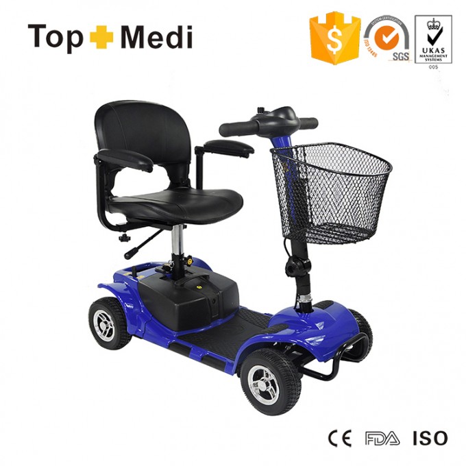 Topmedi Detachable Adjustable Four Wheel Electric Scooter for Disabled Image1