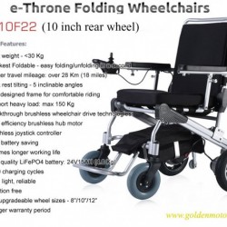 8′′ 10′′ 12′′ Light Weight Foldable Power Electric Wheelchair wi