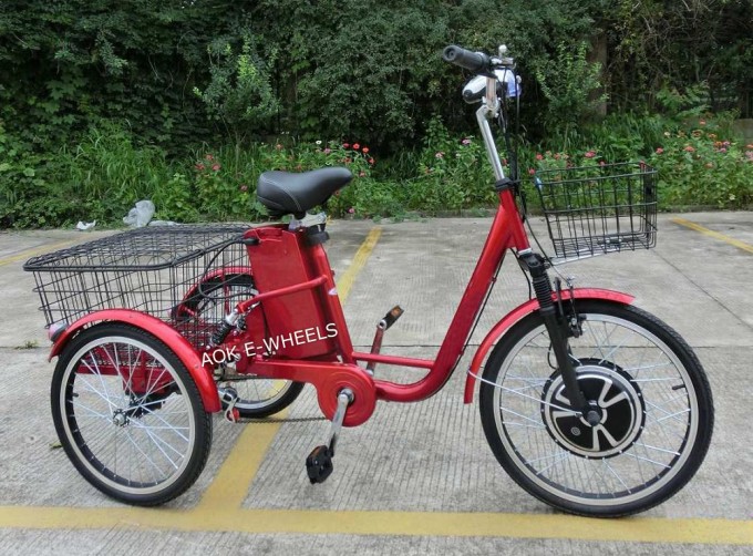 350W/500W Brushless Hub Motor Electric Tricycle, 3 Wheel Electric Scooter Trike with Pedal (TC-017N) Image1