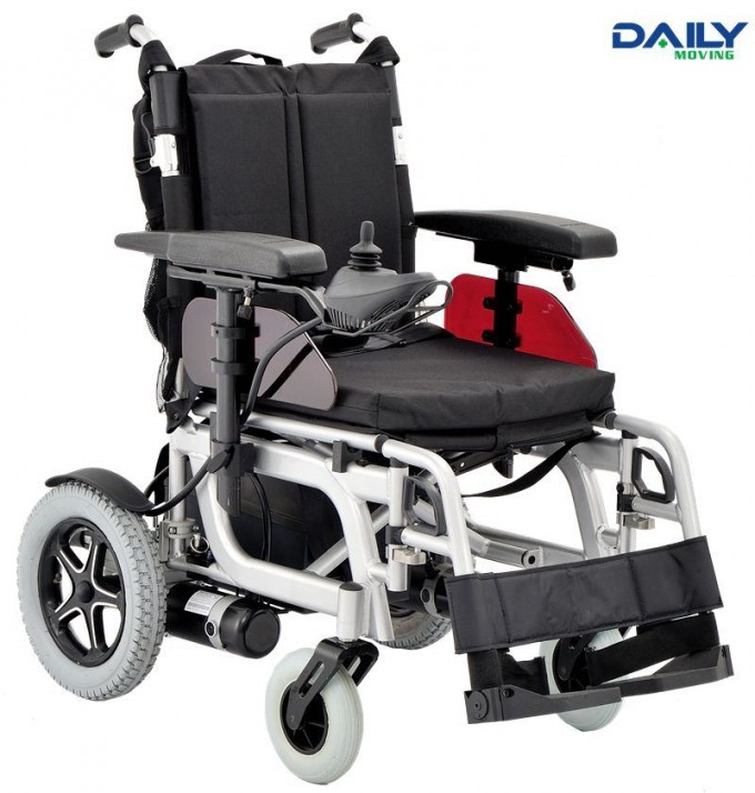 Heavy Duty Aluminum Foldable Wheelchair Electric Power Propelled Lightweight Image1