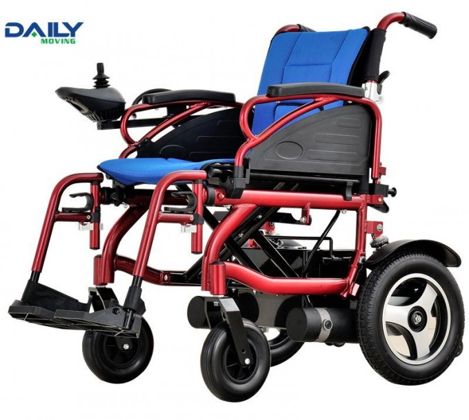 Lightweight Easy Folding Aluminum Power Wheelchair with Suspension Image1