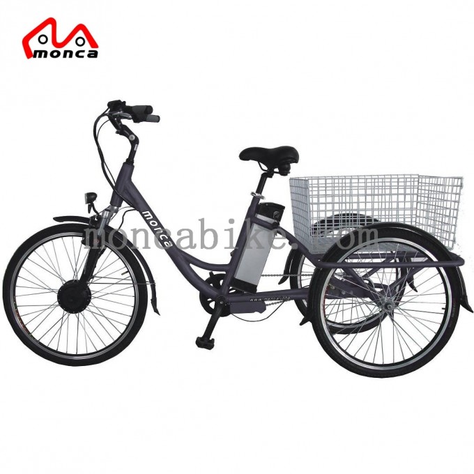 2018 New Design City Electric Tricycle Hi-Ten Steel E Trike Shimano Gears Tektro Brake Lever Image1