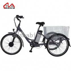 2018 New Design City Electric Tricycle Hi-Ten Steel E Trike Shimano Gears Tektro Brake Lever