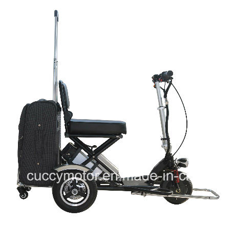 Foldable Folding 350W Lithium Battery 3 Three Wheel Electric Tricycle for Handicapped and Disable Cc Image1