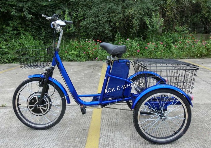 Cheap 500W Electric Disabled Tricycle, 3 Wheel electric Scooter with Lead Acid Battery Image1