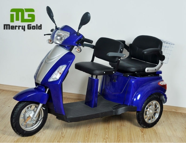 Three Wheel Two Seats 500W Electric Tricycle for Disabled Image1