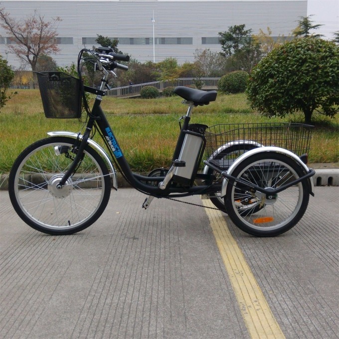 Front 24 Inch Rear 20 Inch 3 Wheel Handicapped Electric Tricycle for Sale Image1
