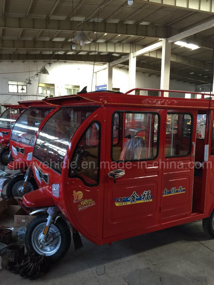 Red Color Passenger Tricycle with 150cc Air Cooled Engine Image1