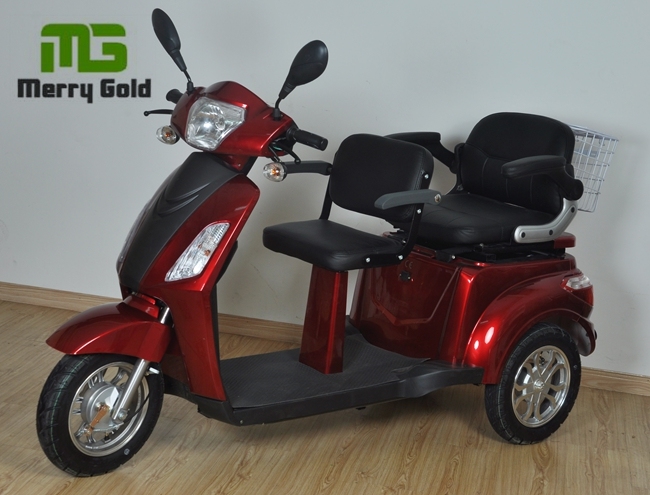 Two Person 500W Electric Tricycle with Rear Basket Image1