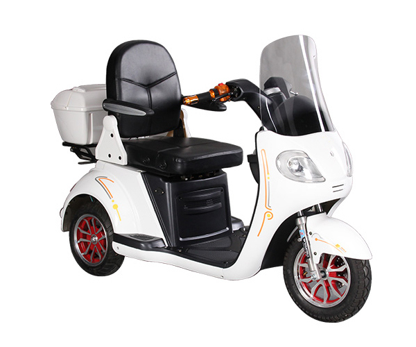 New Style 3 Wheel Electric Mobility Scooter Trike, Electric Disabled Tricycle with Windshield Image1
