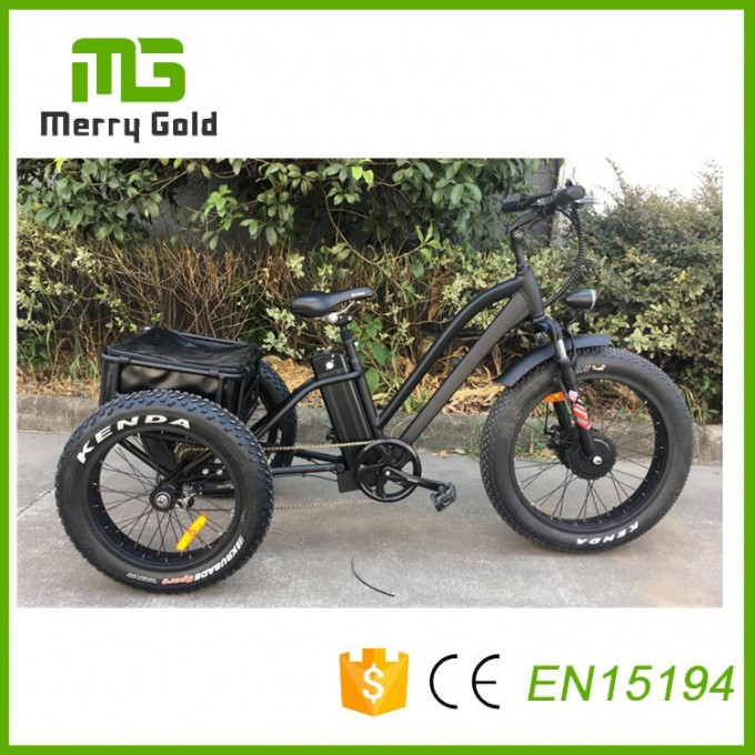 Front Drive Motor E Trikes Fat Tire E-Tricycle for The Adult 3 Wheels Electric Tricycle Image1