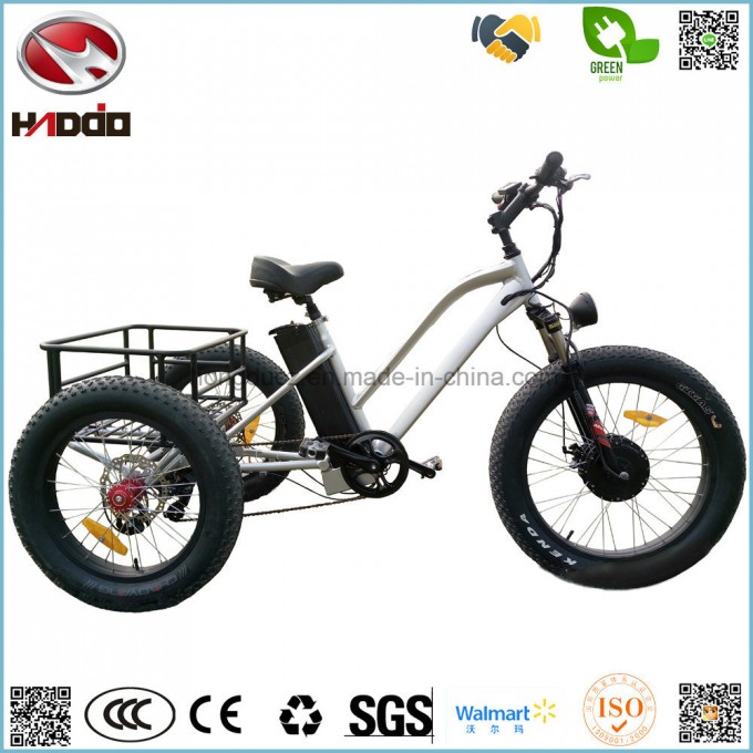 Fashion 48V 500W Fat Tire Cargo Tricycle Three Wheel Electric Tricycle with Pedal Image1