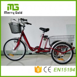 36V 250W E Trike 3 Wheels Electric Tricycle for The Elderly China Factory E Trike with PAS System