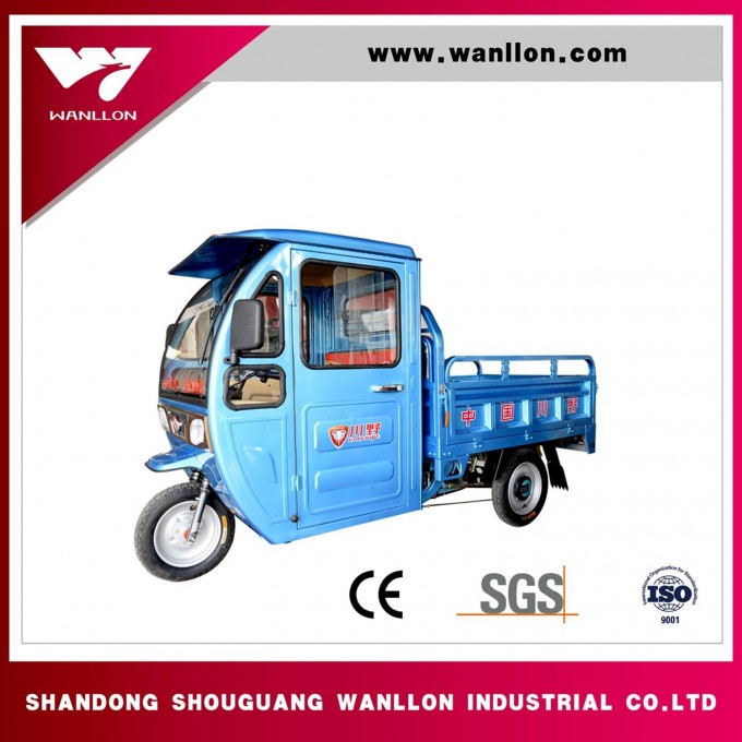 Open Body Runing 50-70km Hybrid Electric with Gasoline Tricycle Image1
