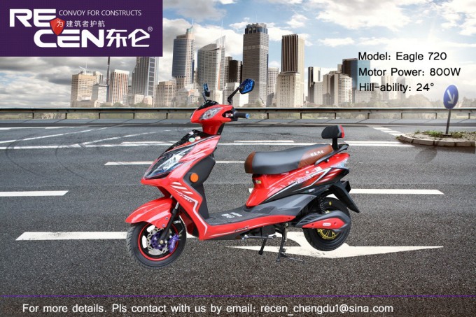 800W Electric Motorcycles with 72V 20ah for Sales Image1