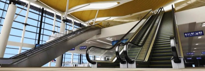 Save Half of Machine Room Area Electric Escalator Image1