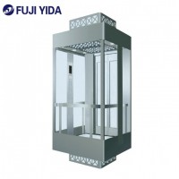 Machine Roomless Observation Passenger Elevators with Full Glass Cabin Wall