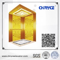 Golden Mirror Passenger Elevator with Good Quality