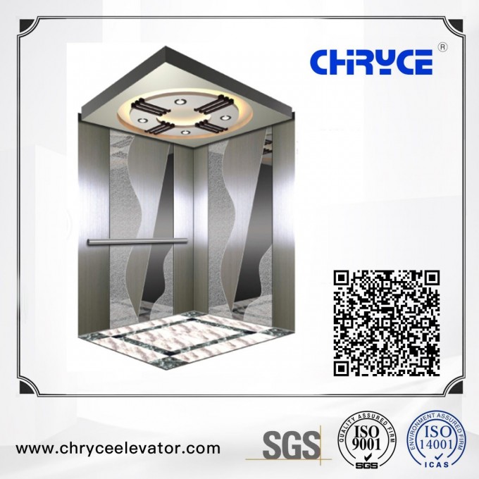Gearless Machine Passenger Elevator with Magnificent Decoration Image1