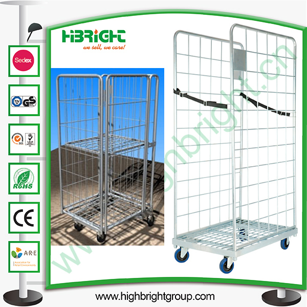 Grocery Hanging Metal Laundry Cart with Wheels Image1