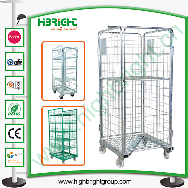 Wire Steel Frame Storage Rolling Cage Image1