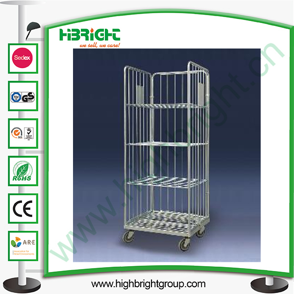 Logistic Warehouse Trolley Foldable Roll Container Image1