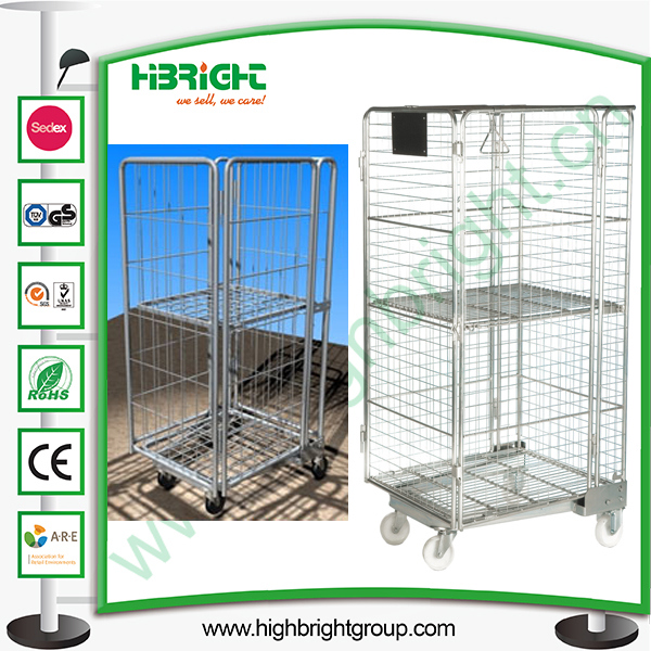 Wheeled Shopping Cart Small Laundry Cart Hanger Image1