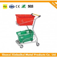 Warehouse Double-Deck Hand Trolley, Suitable for Heavy-Duty Material Handling