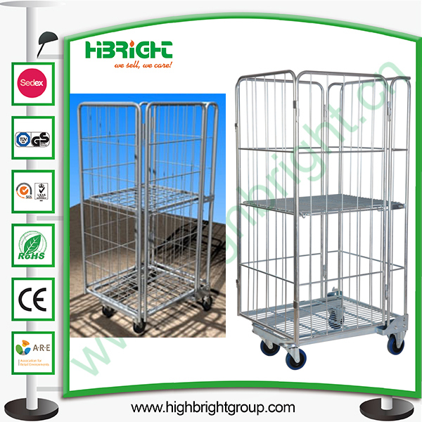 Plastic Shopping Laundry Cart Organizer with Wheels Image1