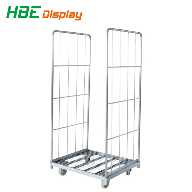 Rolling Metal Storage Foldable Moving Cage with Wheels Image1