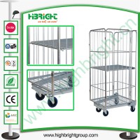 Zinc Plated Warehouse Storage Laundry Hand Cart