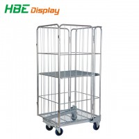 Warehouse Foldable Storage Trolley Cart