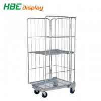 3 Sides Security Metal Wire Mesh Roll Container