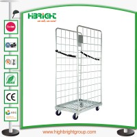 Zinc Cold Steel Folding Roll Trolley