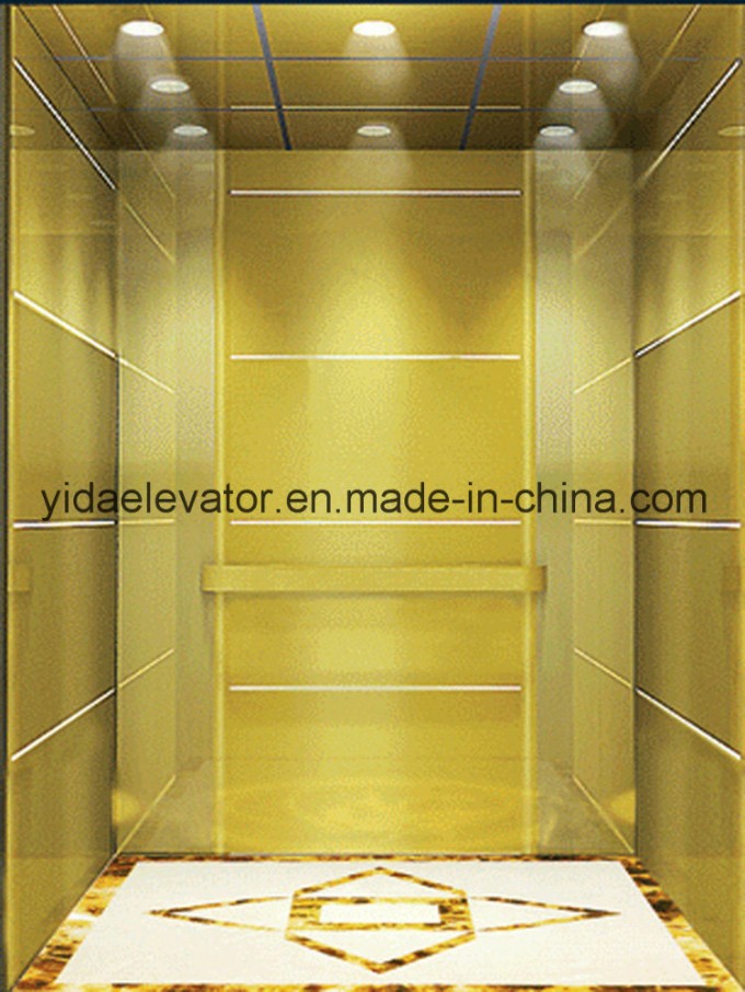 FUJI Mirror Etched Stainless Steel Passenger Elevator (JQ-B012) Image1