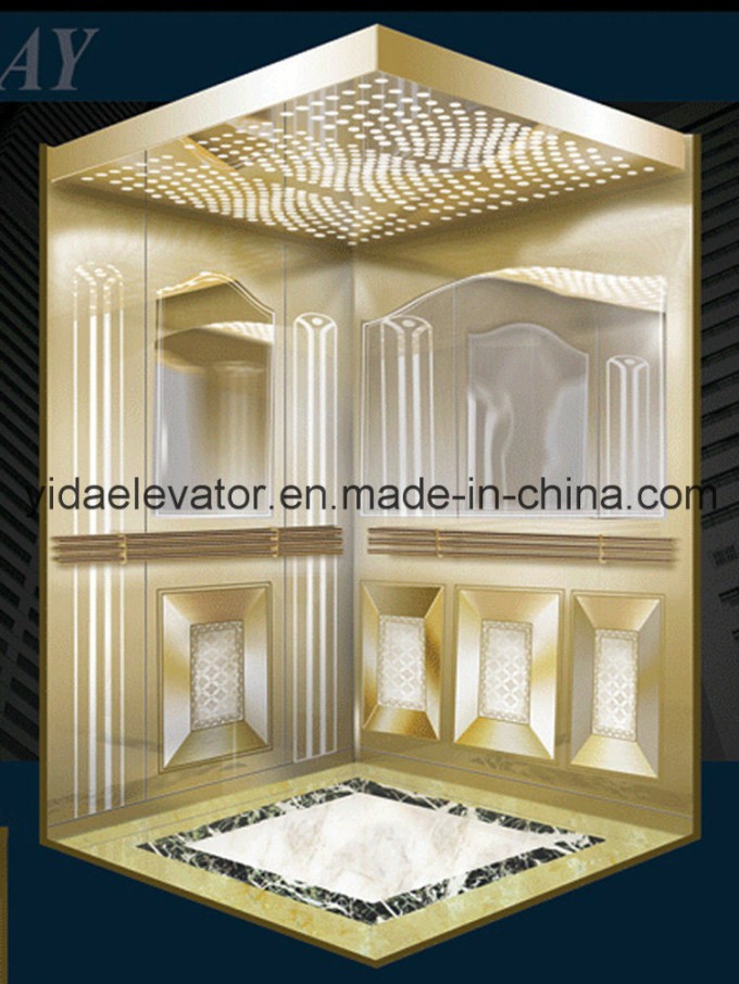 Home Elevator with Hairline Stainless Steel Machine Roomless (JQ-B018) Image1