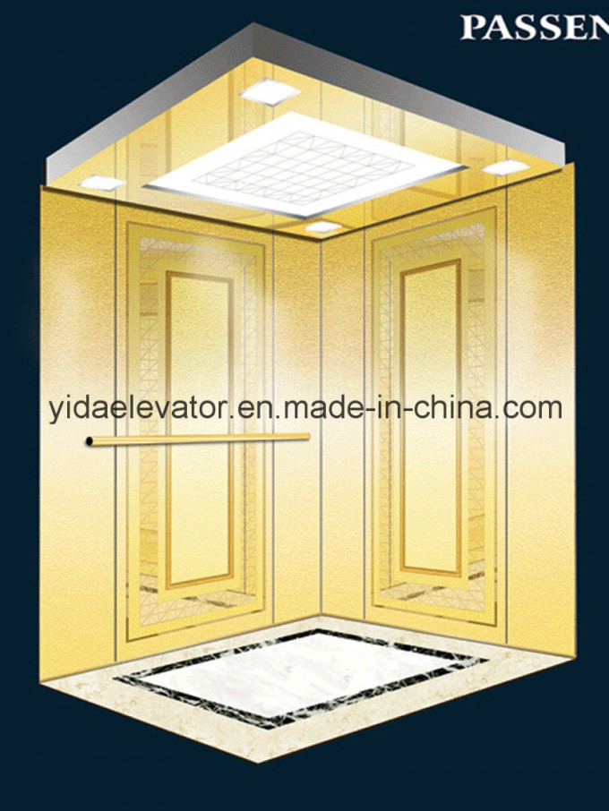 Passenger Elevator with Mirror Etched Stainless Steel (JQ-N027) Image1