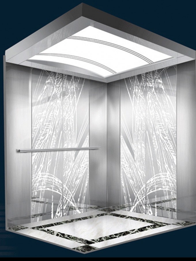 Passenger Elevator with Mirror Etched Stainless Steel (JQ-B009) Image1