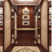 FUJI Yida Passenger Elevator with Wooden and Mirror Car -012