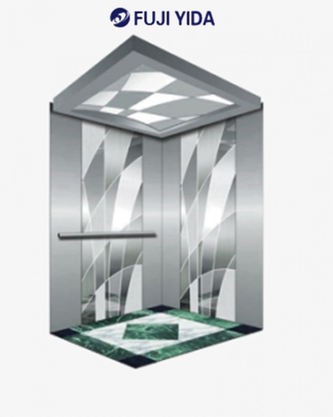 FUJI Yida Passenger Elevator Cabin with Mirror Stainless Steel Image1