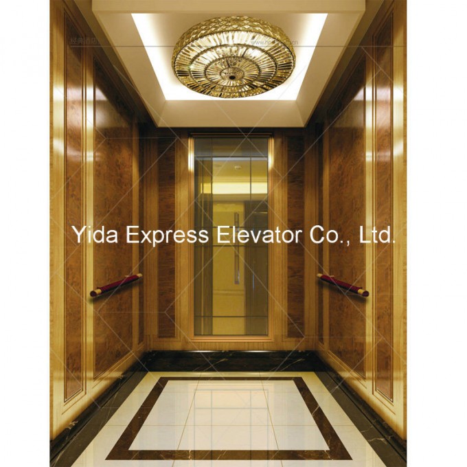 Passenger Elevator with Golden Mirror Stainless Steel Image1