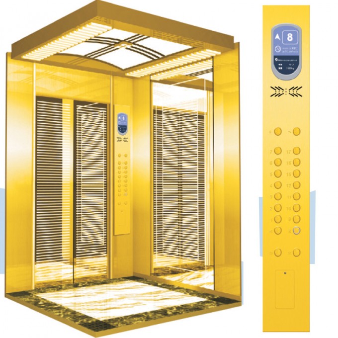 Gearless Passenger Elevator with High Level Decoration (YD-O1 F) Image1