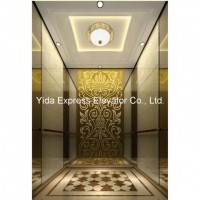 Gearless Passenger Elevator with Marble and Mirror Stainless Steel