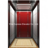 Gearless Passenger Elevator with Black Blasted Stainless Steel
