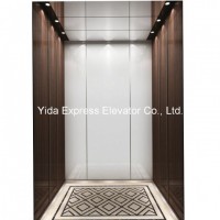 Gearless Passenger Elevator with Brushed Stainless Steel