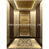 Gearless Passenger Elevator with Marble, Wood and Beveled Glass Mirror